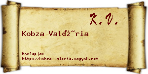 Kobza Valéria névjegykártya