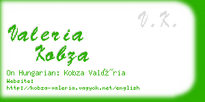 valeria kobza business card